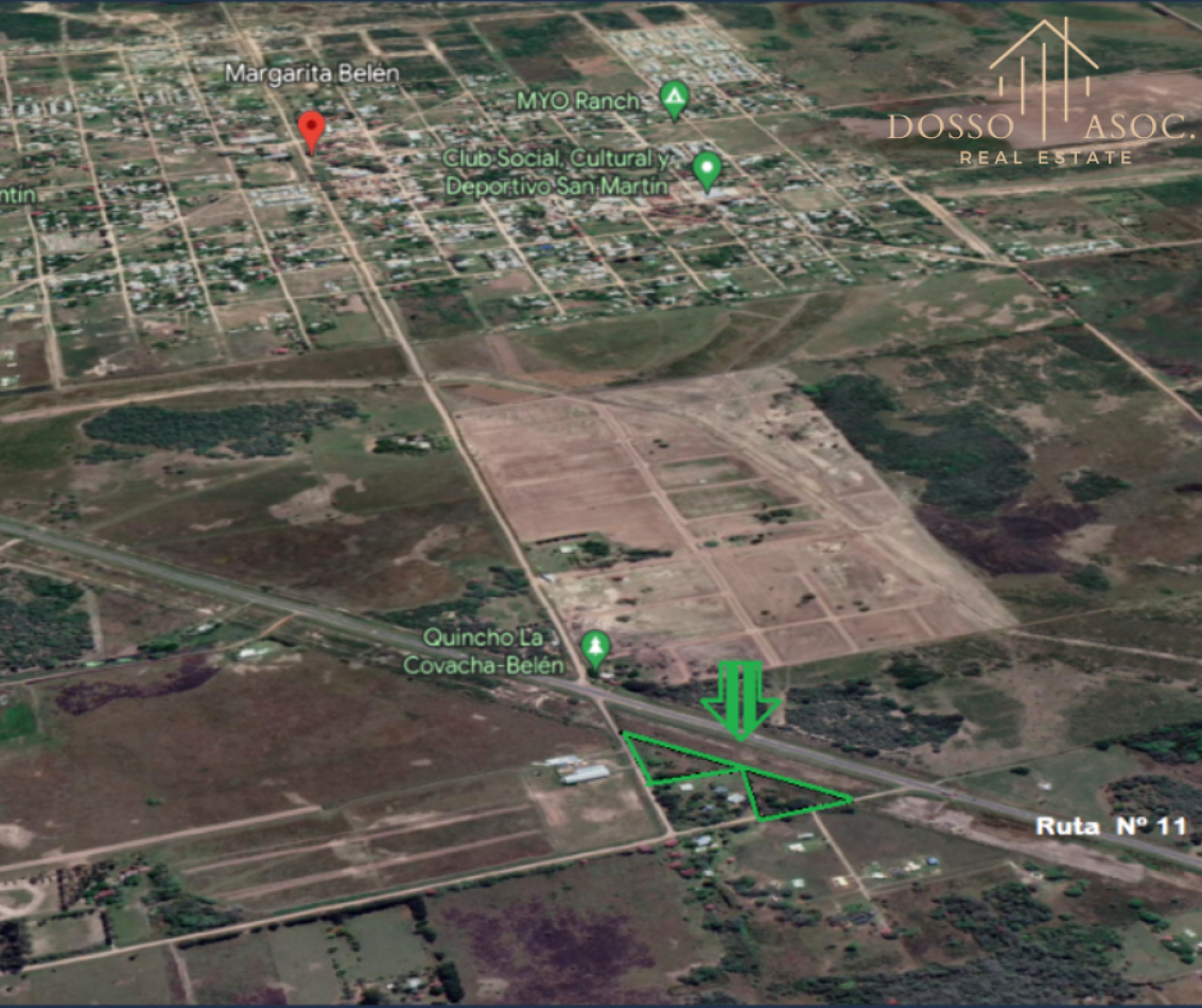 VENDE 2 TERRENOS SOBRE RUTA NACIONAL No 11 - MARGARITA BELEN