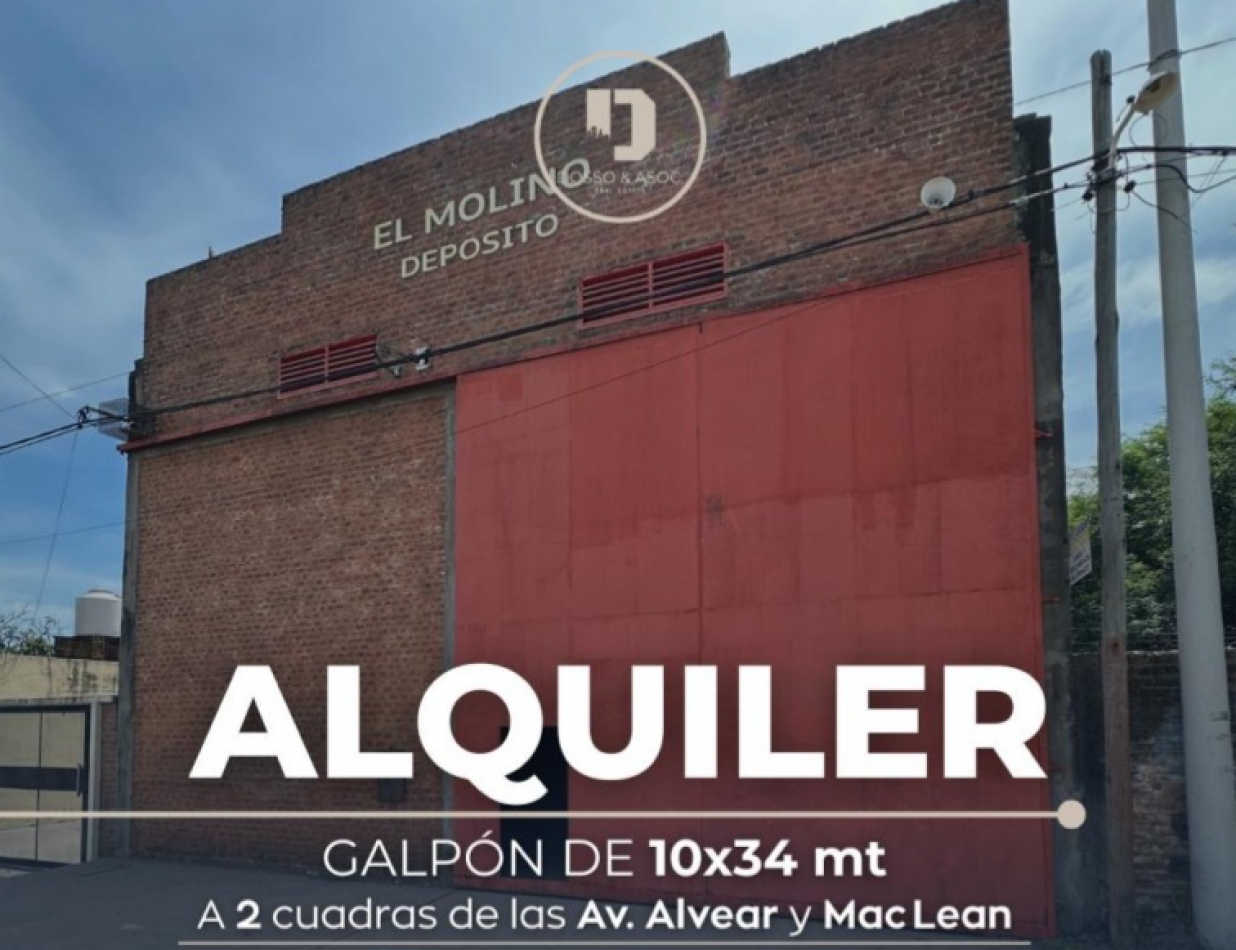 SE ALQUILA GALPON EN EXCELENTE UBICACION COMERCIAL / INDUSTRIAL