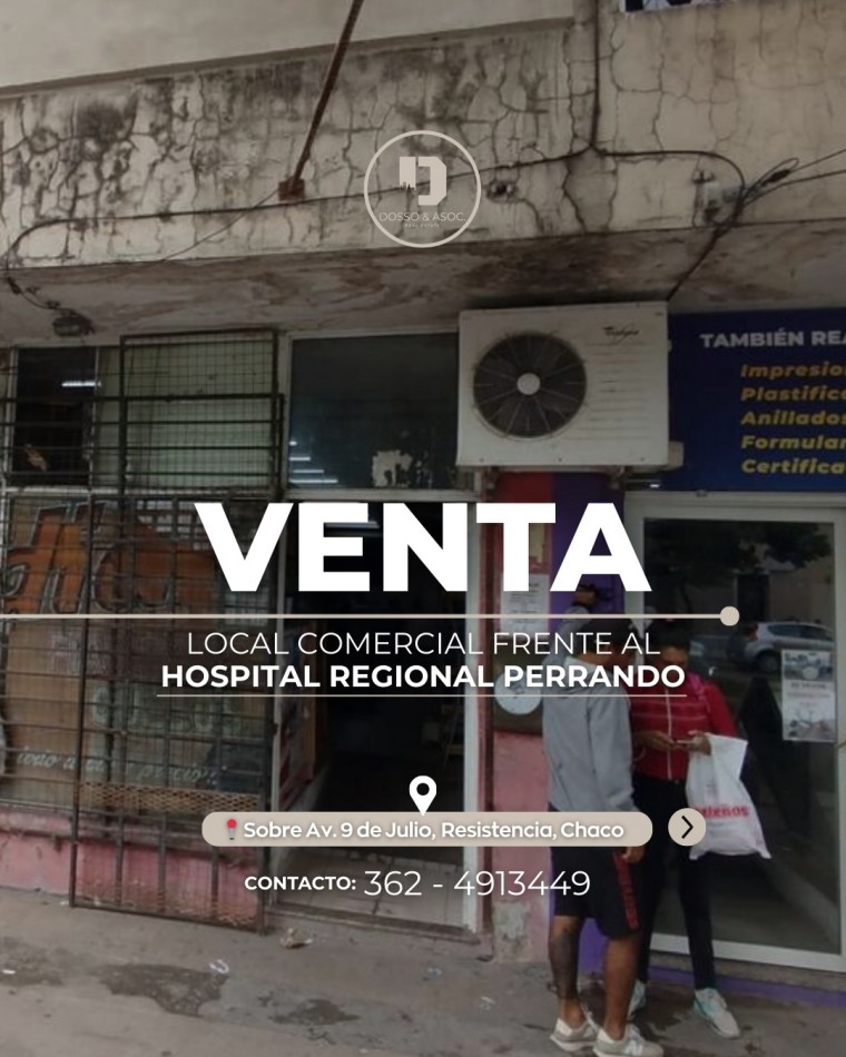 SE VENDE LOCAL COMERCIAL ENFRENTE A HOSPITAL PERRANDO